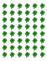 48 Shamrock Clover ST Patricks Day Envelope Seals Labels Stickers 1.2" Round