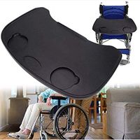 LMEIL Portable Wheelchair Lap Tray Table Accessories with Cup Holder Medical Universal Trays Desk Fit for Manual Powered or Electric Wheelchairs Child Chair