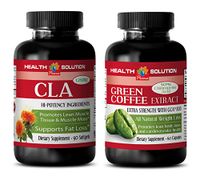 Fat Loss Workout Supplements - CLA - Green Coffee Extract - Combo - Green Coffee Pills for Weight Loss - (2 Bottles Combo)