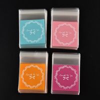 Polytree 100Pcs Bowknot Candy Bags Self Adhesive Clear Cellophane Cookie Gift Bags Blue