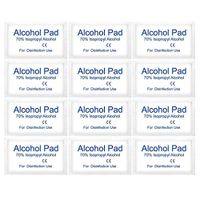 Exceart Alcohol Prep Pads Gauze Pads 70% Isopropyl Alcohol Tissue Skin Cleaning Care Jewelry Phone Computer Clean (Random Style)