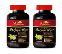 Brain Memory Power Boost - ST Johns Wort Extract - Advanced Formula - Natural Complex - Gingko biloba Ginseng - 2 Bottles (120 Capsules)