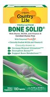 Country Life Triple Action Bone Solid - 180 Capsules - Increase Mineral Utilization - Strengthen Bones - Bone Metabolism