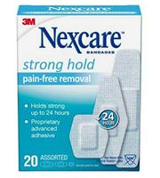 Nexcare Strong Hold Bandages, Assorted, 20 Bandages Per Box (3 Boxes)