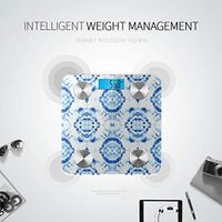 Colorful Repeating Art Smart Body Scale Smart Scale Digital Scales Body Tracks 8 Key Compositions Analyzer Sync with Fitness Apps 400 Lbs