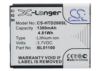 Extra Longer Capacity Replacement Battery for HTC A320E, Desire 200, Desire 200 102e, Desire C, G2, Golf, PO60100