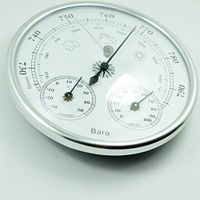 elegantstunning 3 in 1 Wall Mounted Household Thermometer Hygrometer High Accuracy Pressure Gauge Weather Instrument Barometers