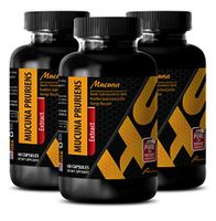 Stress Vitamins for Men - MUCUNA PRURIENS Extract - Digestion Support Supplements - 3 Bottles 180 Capsules