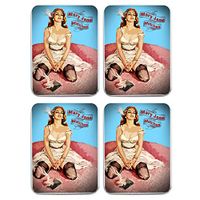 Set of 4 Matches Strike Almost Anywhere in Vintage Style Tin Container Hand Packed in USA Steve Kaeser Since 1989 (1MaryJane-4)