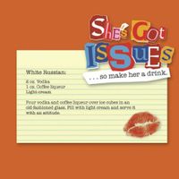 Set of 2,Cocktail Size Paper Napkin,White Russian