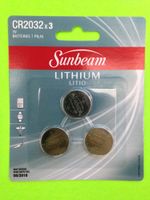Sunbeam CR2032 Lithium Battery 3-pack