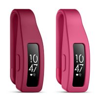 KIMILAR Clip Holder Compatible with Fitbit Inspire/Inspire HR Accessory Clip [2 Pack], Sport Silicone Replacement Clip Holder Smart Clip (Fuchsia+Sangria)