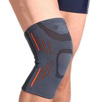 DU&HL Knee Support Compression Knee Sleeve , Jogging, Basketball, Sports, Injury Recovery, Knee Brace for Meniscus Tear, ACL & Tendonitis, Arthritis and Joint Pain Single , gray , XL