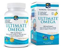 Nordic Naturals Ultimate Omega, Lemon Flavor - 1280 mg Omega-3 - 60 Soft Gels - High-Potency Omega-3 Fish Oil Supplement with EPA & DHA - Promotes Brain & Heart Health - Non-GMO - 30 Servings