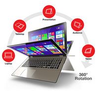 Toshiba Flagship 2-in-1 Convertible Tablet UltraBook 15.6" Touchscreen Laptop  P55W-B5318 - Intel Core i7-4510U - 12GB DDR3L Ram Memory - 256GB SSD Solid State Drive Satin Gold