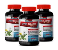 Liver Support Milk Thistle - Liver Cleanse & Detox - Extra Strength Formula - Dandelion Root Diuretic - 3 Bottles 270 Capsules