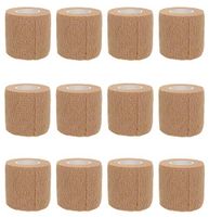 Cherish tea 12 Pack Self Adhesive Elastic Bandage Wrap Stretch Self-Adherent Tape for First Aid, Sports, Wrist, Ankle (2 Inches x 5 Yards Each,Skin Color)