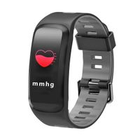 IP68 Waterproof Fitness Tracker Activity Bracelet with Heart Rate Monitor, Pedometer, Calorie, Blood Pressure, Blood Oxygen, Bluetooth 4.0 Smart Band for Android/iOS, iPhone 8, iPhone X (Gray)