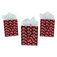 Fun Express - Small Casino Gift Bag - Party Supplies - Bags - Paper Gift W & Handles - 12 Pieces