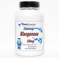 Chelated Manganese 50mg // 100 Capsules // Pure // by PureControl Supplements