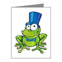 Note Card Frog with Top Hat