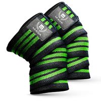 Knee Wraps for Cross Training WODs,Gym Workout,Weightlifting,Fitness & Powerlifting - Best Knee Straps for Squats -Suits Both Men and Women- 72" -Great Compression with Elastic Support