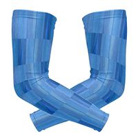 LEVEIS Rainbow Geometry Abstract Arm Sleeves UV Protection for Men Women Sunblock Protective Gloves Running Golf Cycling Driving Long Arm Cover 1 Pair