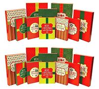 Christmas Holiday Multi Color Festive Gift Wrapping Shirt, Robe, Lingerie Box Set, 20 Boxes (20)