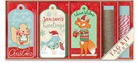 Punch Studio Critter Christmas Gift Tag Kit -- Set of 12