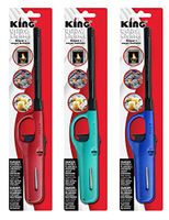 3 Pack King BKOU172 Multi Utility Lighter Assorted Colors