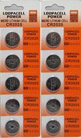 Loopacell Lithium Battery CR2025-10 Pcs Pack - 2 Blisters 3V Lithium Button Cell