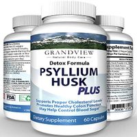 Psyllium Husk Plus Capsules | Cleanse Detox Diet Supplement Pills | Digestive Formula for Weight Loss Intestinal Bloating