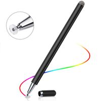 Stylus Pen LIBERRWAY Disc Stylus Fiber Stylus with Magnetically Attached Cap, Fits for Universal Touch Screens, Black