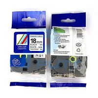 IDIK 1PK Black on White Flexible ID Cable and Wire Label Tape Compatible for Brother P-Touch TZe-FX241 TZ FX241 Tze FX241(18mm x 8m)