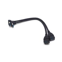 Tulead 90 Degree USB Male to Female Connectors USB 3.0 Down Joint Extension Adapter Cables 2PCS