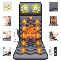 Full Body Vibrating Mat with Heat,Full-Body Fixed-Point Massage 9-Speed Shiatsu Pillow Massager Relieves Stress Or Tension from Shoulder, Back Pain