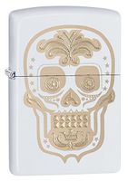 Zippo Sugar Skull White Matte Pocket Lighter