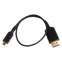 Came-TV 1 Foot Flexible and Ultra-Thin HDMI Type A-D Cable for Gimbal Use,Feild Monitor,DSLR Video Camera/Camcorder