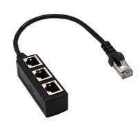 RJ45 Ethernet Splitter Cable, Burkemany RJ45 1 Male to 3 X Female Port LAN Ethernet Network Splitter Adapter Cable Suitable Super 5 Ethernet, Category 5e Ethernet, Category 6 Ethernet