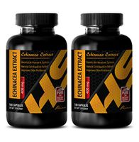 Stomach Support Formula - ECHINACEA Extract - Echinacea purpurea Root - 2 Bottles 200 Capsules