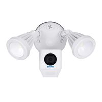 Floodlight Camera by ESCAM, No Monthly Fees - Wireless Outdoor Security Cameras for Home Security System with Motion Sensor Light - HD, Motion Detection, Siren Alarm, Two Way Talk, White