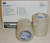 3M BLENDERM 2"x5Yd Clear Surgical Plastic/RC Airplane Hinge Tape 2-Pack 1525-2 LF Waterproof Hypoallergenic USA