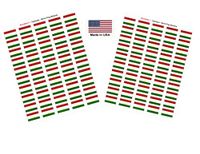 Made in USA! 100 Country Flag 1.5" x 1" Self Adhesive World Flag Scrapbook Stickers, Two Sheets of 50, 100 International Sticker Decal Flags Total (Tajikistan)