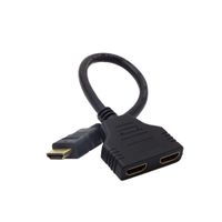 Huangou ❤ HDMI Splitter Adapter HDMI 1 to 2 Split Double Signal Adapter Convert Cable for Video TV HDTV (Black, 30 cm)