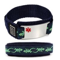ON Blood THINNER Medical ID Alert Bracelet with Decorative Adjustable Wristband (Hooks and Loops).