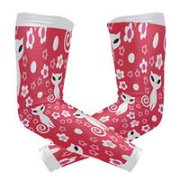 LEVEIS Cute Cats Colorful Arm Sleeves UV Protection for Men Women Sunblock Protective Gloves Running Golf Cycling Driving Long Arm Cover 1 Pair