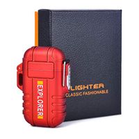 BS Cigar Lighter Cigar Punch Lighter Triple Jet Flame Butane Cigarette Torch Lighter (Red)