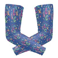 Men's UV Protection Arm Sleeve Funny Sea Dinosaur Purple Compression Arm Sleeve, Skin Protection Cooler Cycling Sleeves for Outdoor Activities to Cover Arms