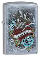 Zippo Vintage Tattoo Street Chrome Lighter