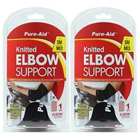 Pure-Aid Knitted Elbow Support (SM-MED) (Pack of 2)